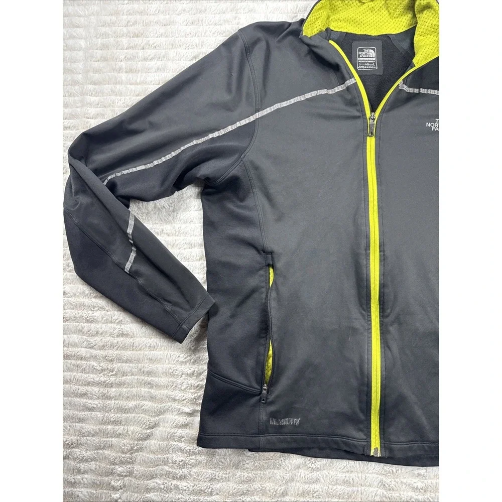 The North Face‎ Jacket Men L Black Flight Series Running Cycling Windstopper GUC